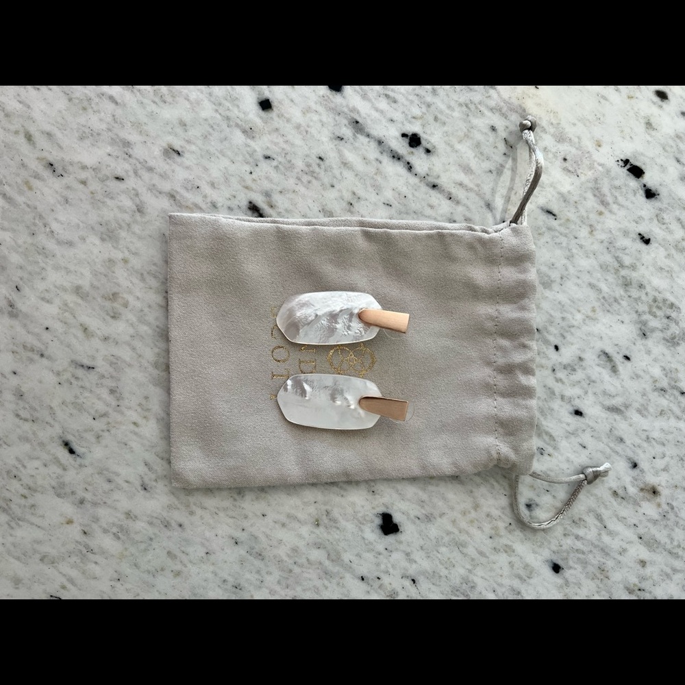 Kendra Scott Rose Gold & Pearl Earrings